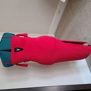 H:ours red midi dress
